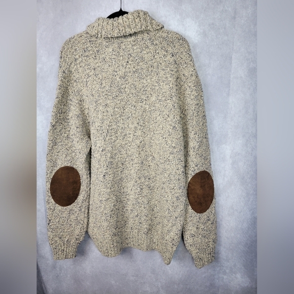 Joseph Abboud Wool Blend Shawl Collar Button Tan Sweater Size XL - Picture 4 of 10